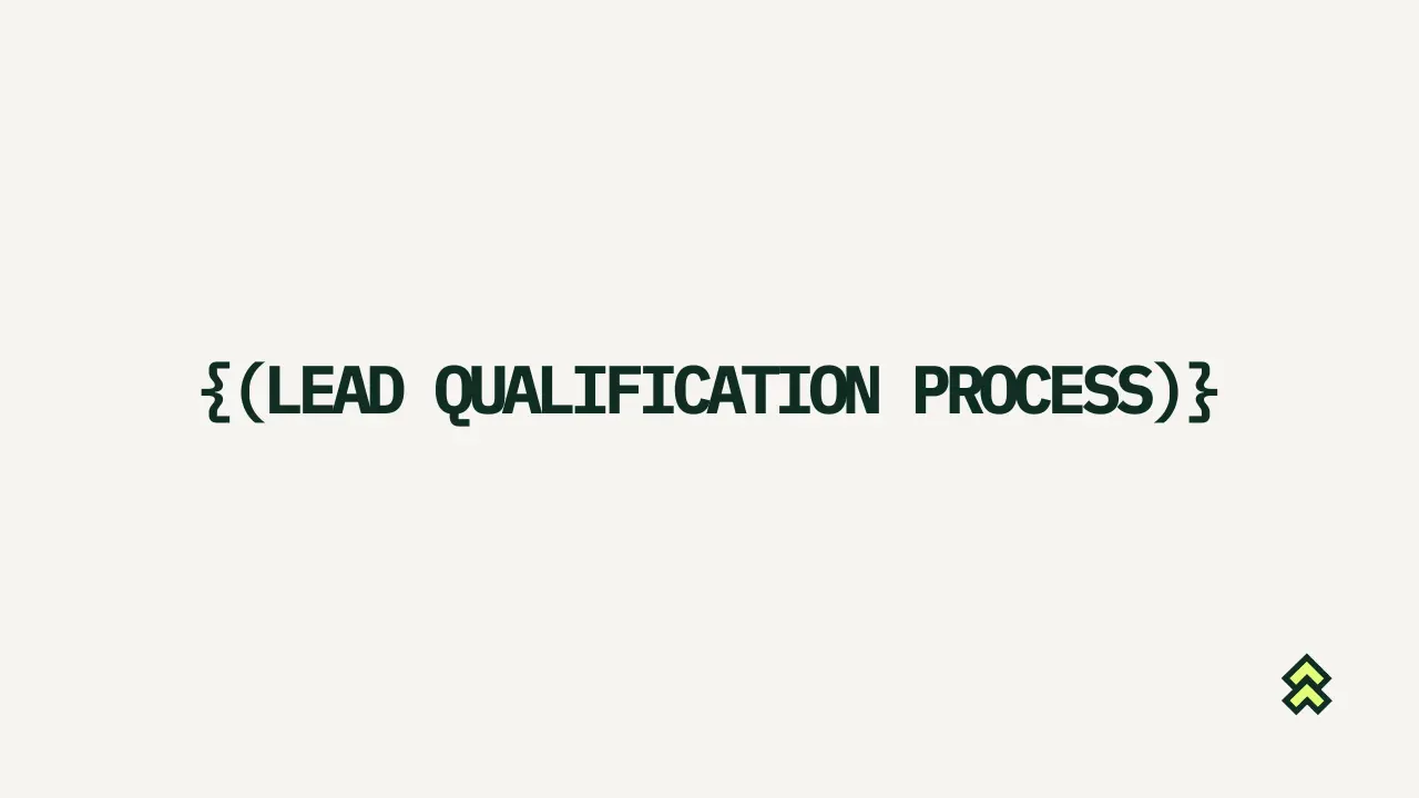 A lead qualification process that catches bad data before it wastes a call