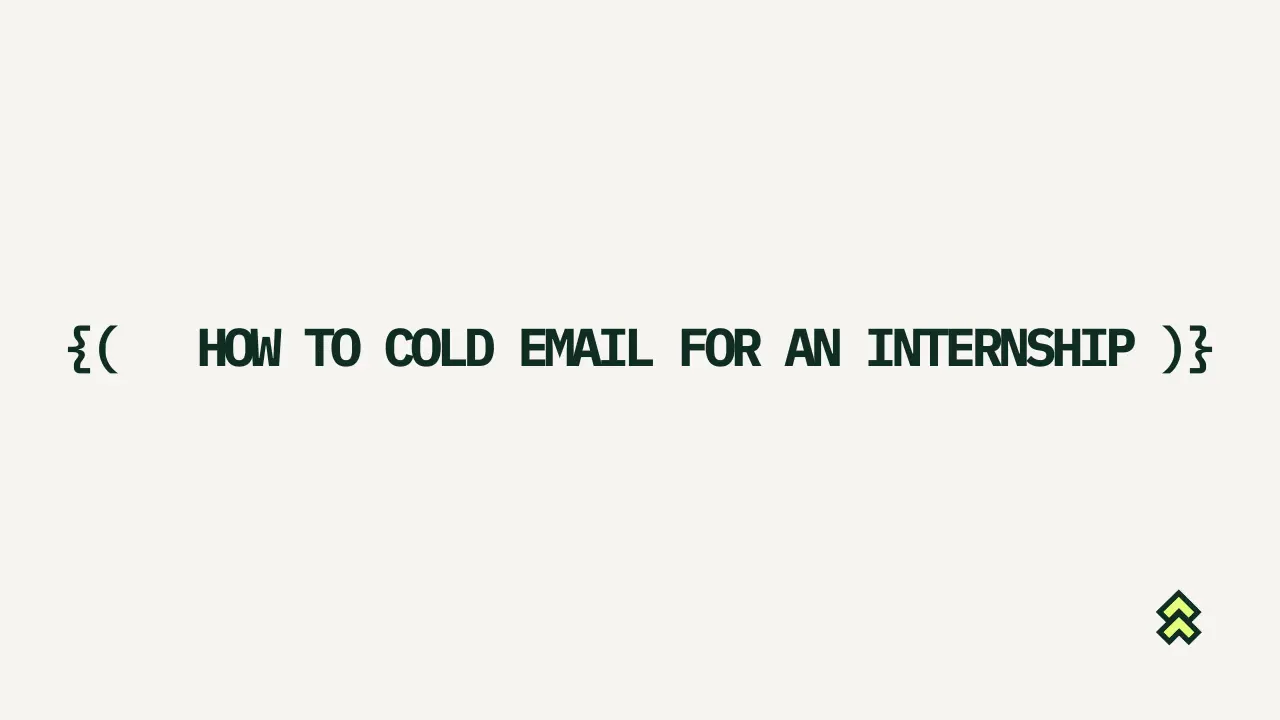 How to cold email for an internship and actually get a reply